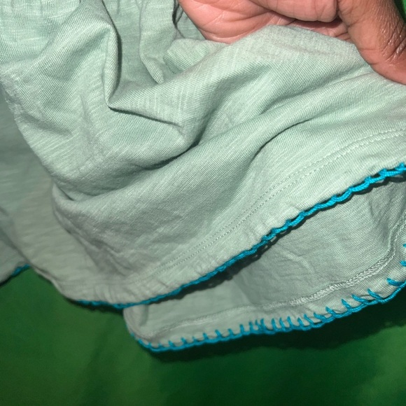 Gap Green Ruffle Mini Dress size Large - Picture 4 of 5